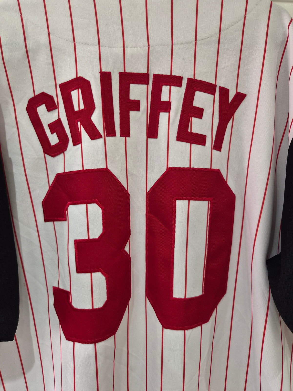 Majestic Cincinnati Reds MLB Baseball Jersey, #30 Griffey, White/Black/Red, XL