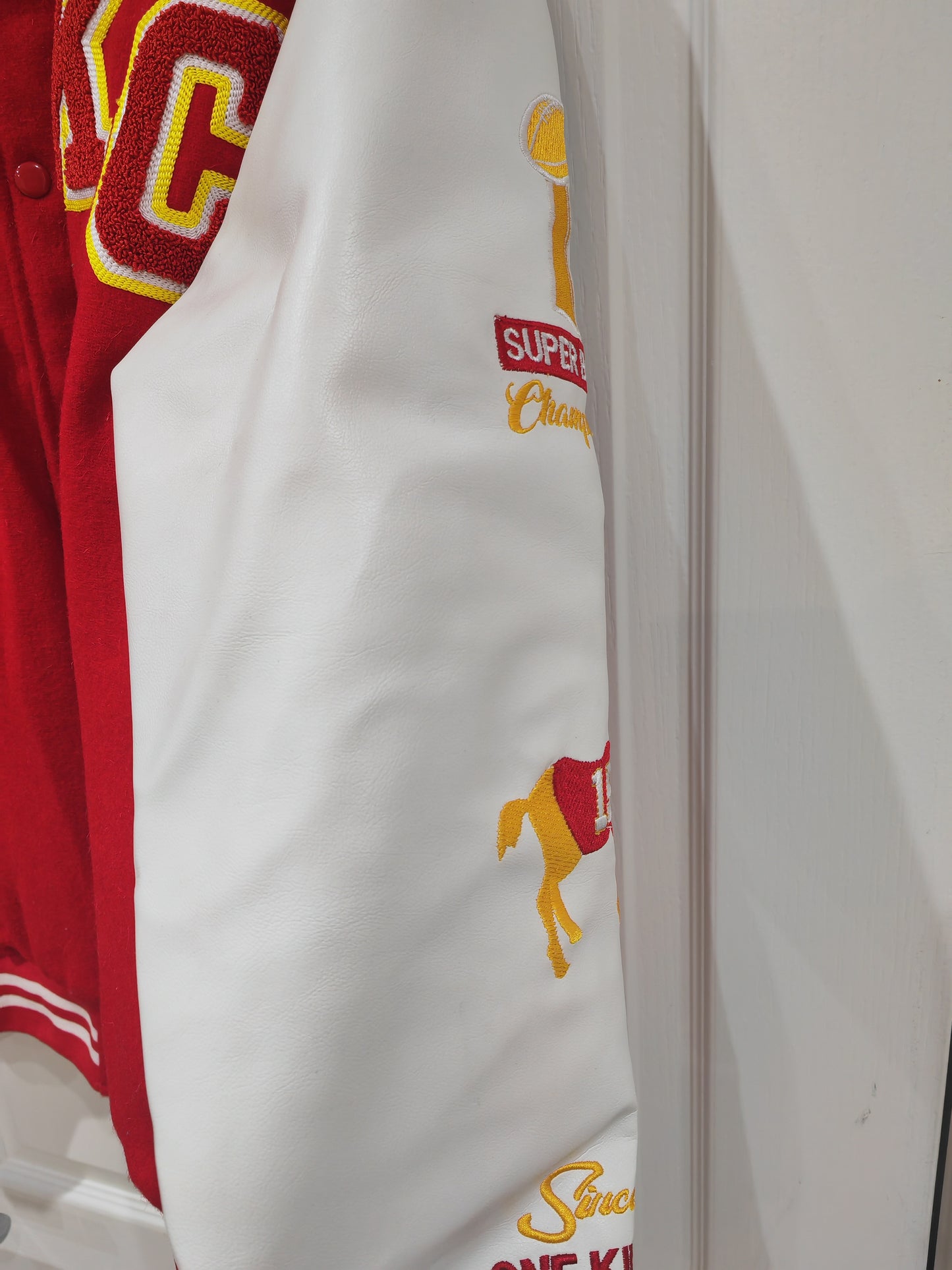 Grind Addict Co Kansas City Chiefs, Kansas City Vs Everybody Letterman Jacket, Local KC Company, Large