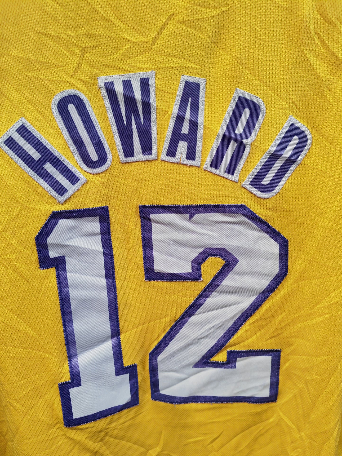 Adidas Los Angeles Lakers NBA Jersey, #12 Howard, Yellow, Size Medium+2 Length