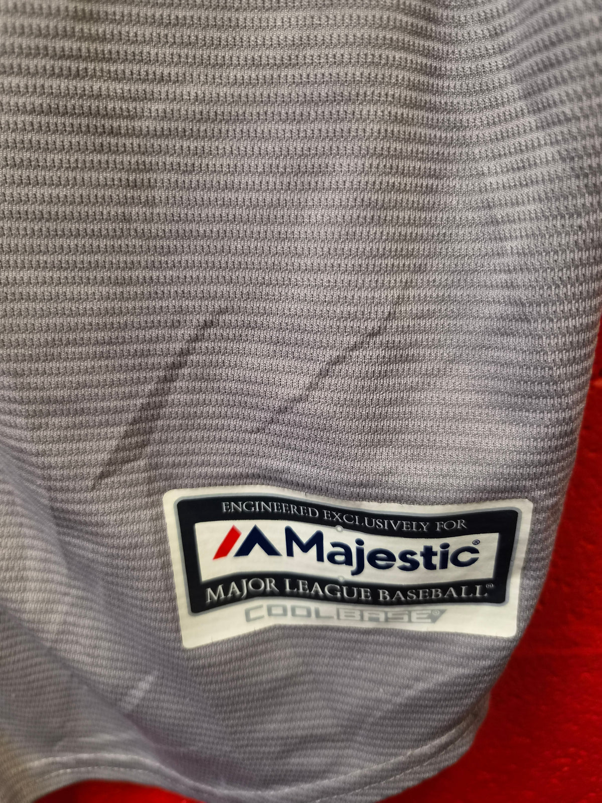 Majestic Houston Astros MLB Baseball Jersey, #27 Altuve, Grey, Size Medium