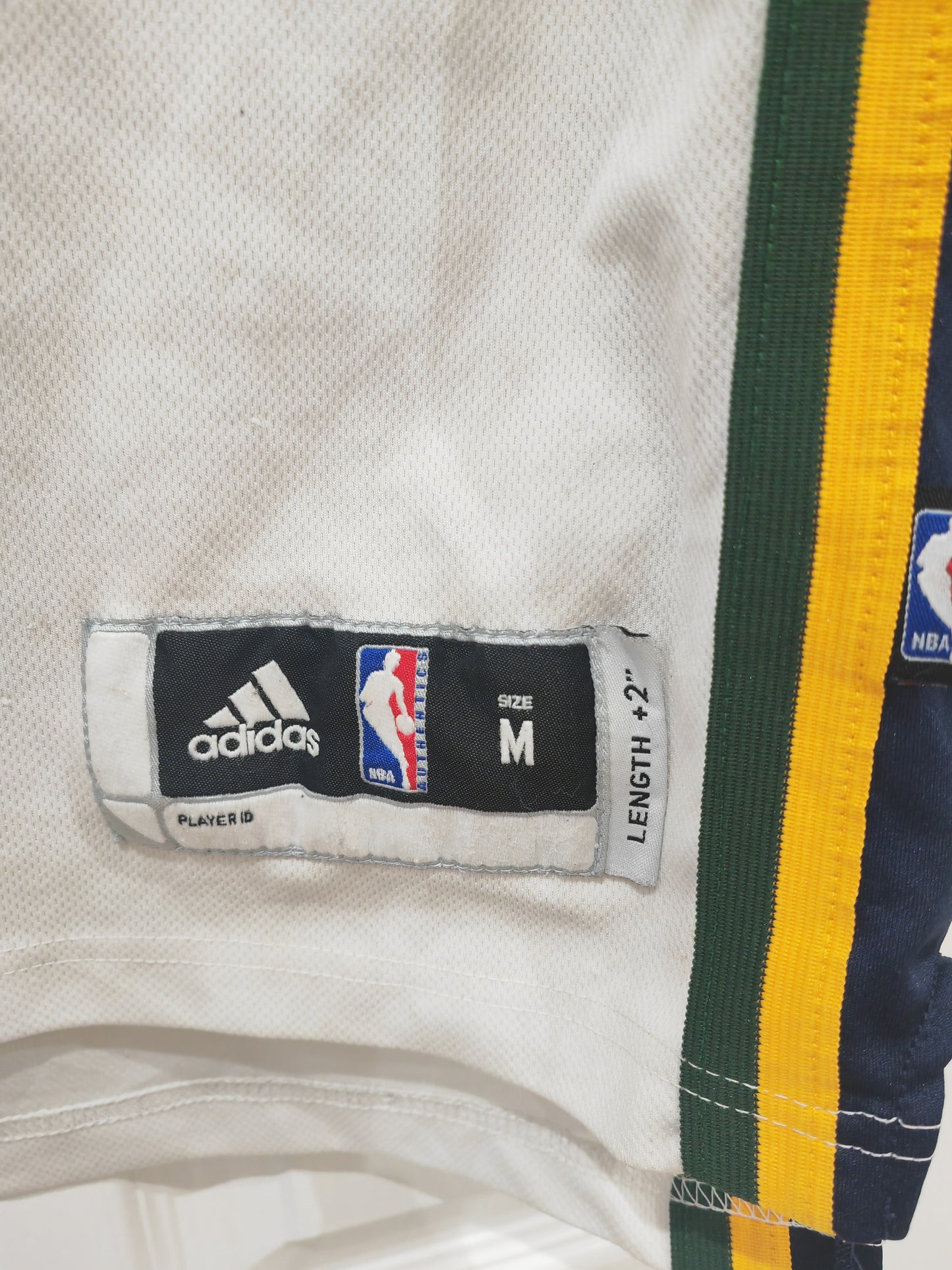 Adidas Utah Jazz NBA Basketball Jersey, #19 Bell, White, Size Medium