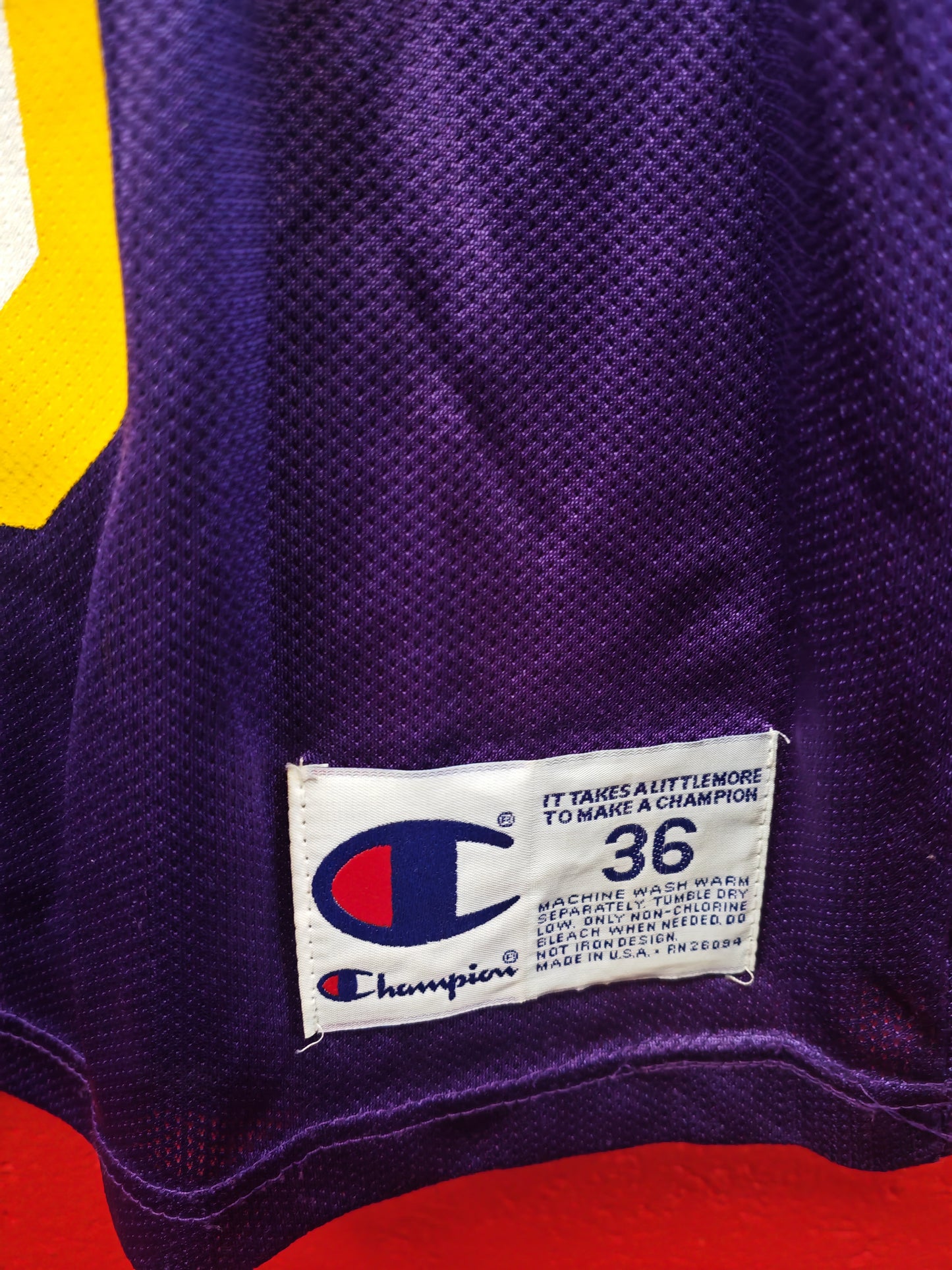 Champion Los Angeles Lakers NBA Jersey, #9 Van Exel, Purple, Size 36 XS/S