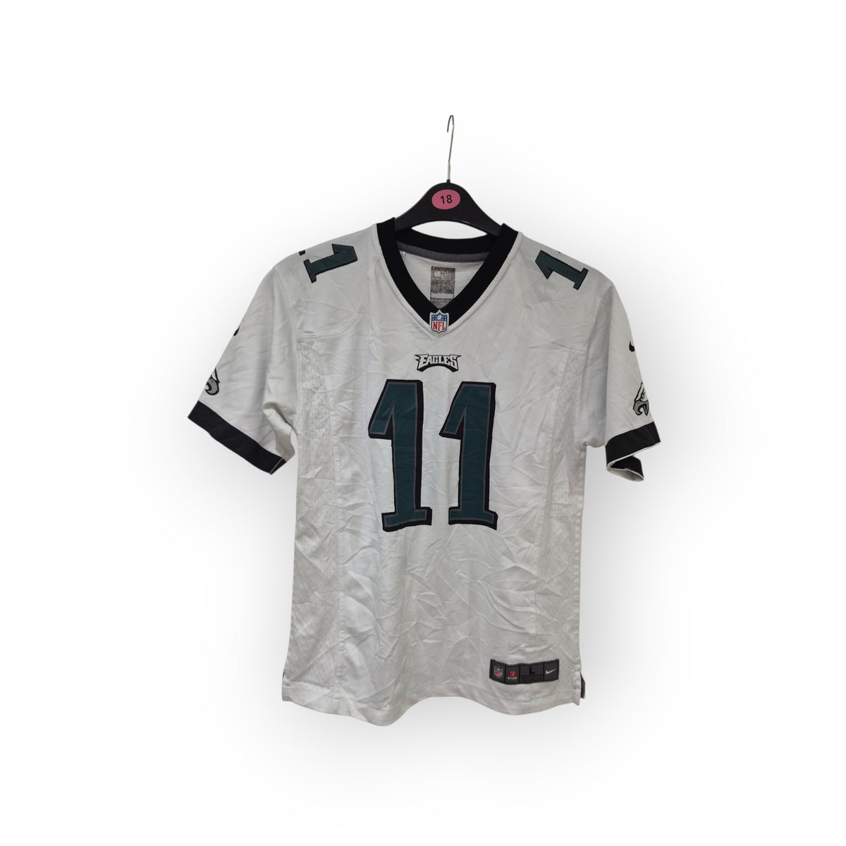 Youth Nike Philadelphia Eagles NFL Jersey, #11 Wentz, White, Size YL