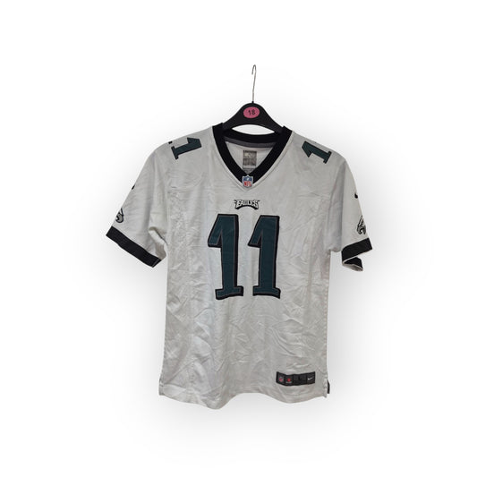 Youth Nike Philadelphia Eagles NFL Jersey, #11 Wentz, White, Size YL