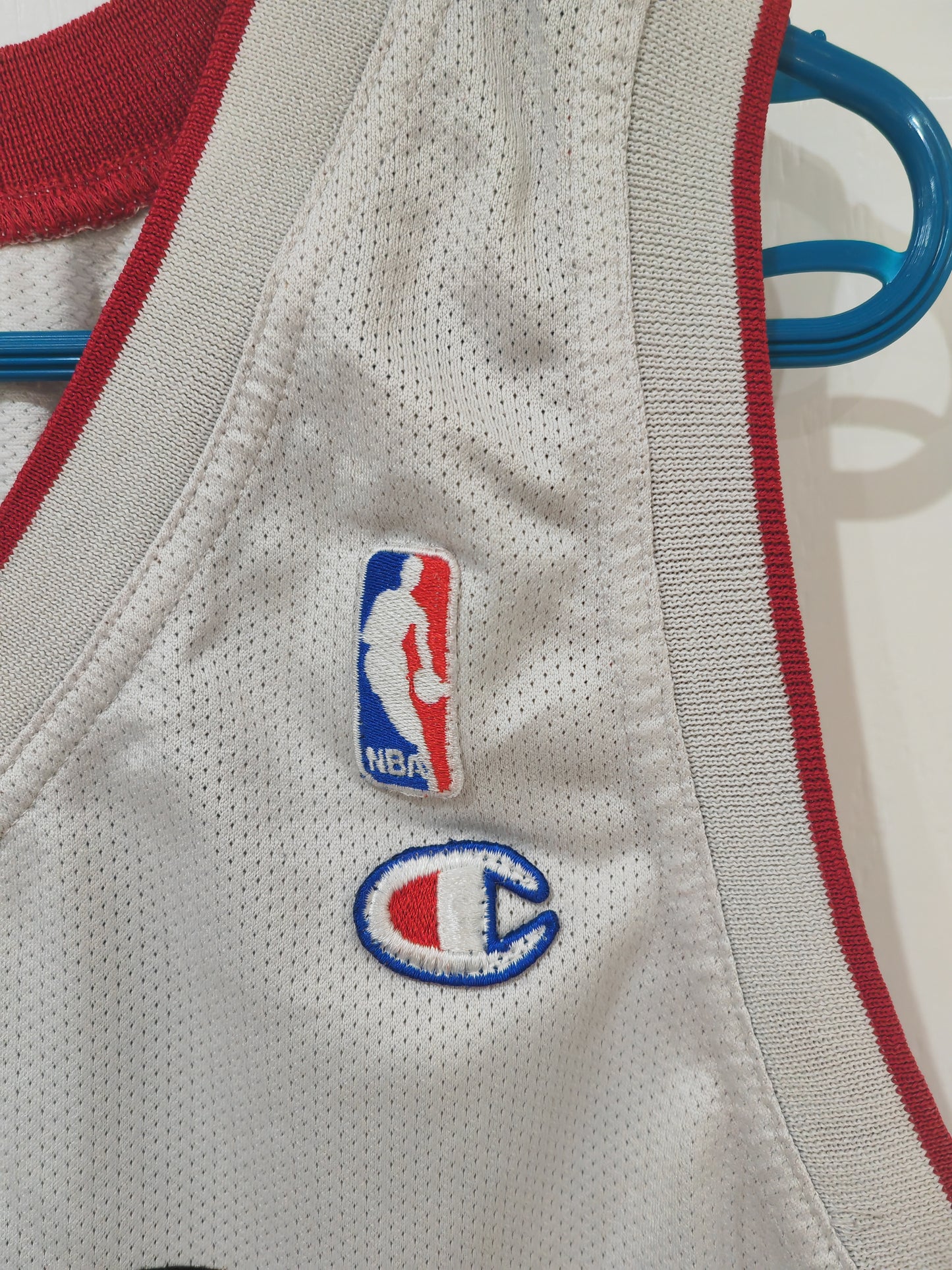 Champion Toronto Raptors NBA Jersey, #7 Bargnani, White, Size Large