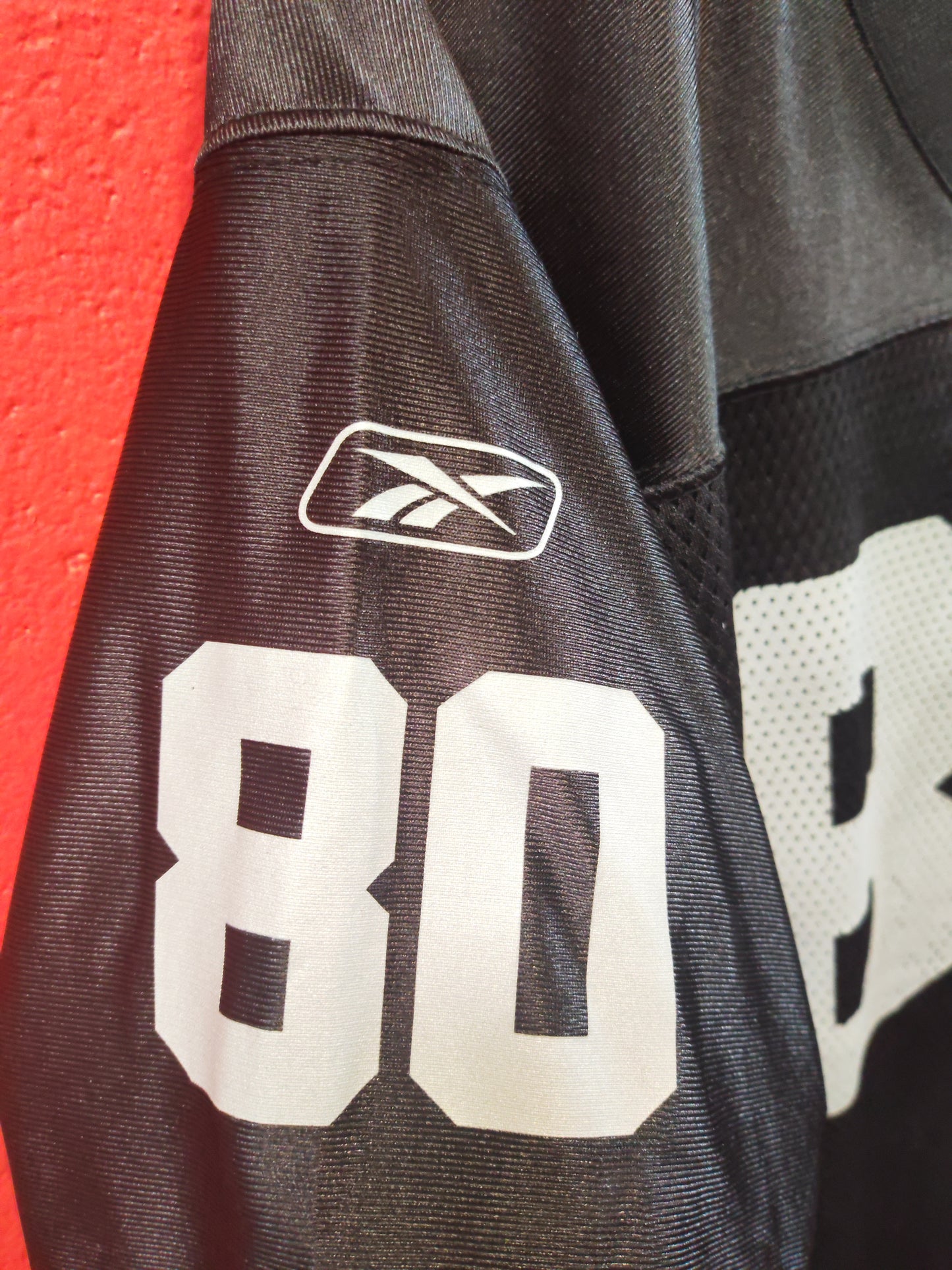 Youth Reebok Oakland/Las Vegas Raiders NFL Jersey, #80 Rice, Black, Size YXL