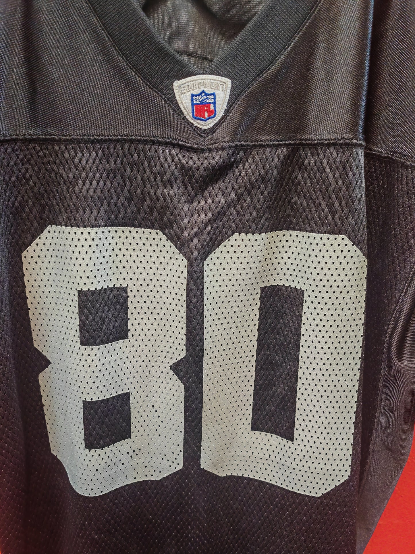Youth Reebok Oakland/Las Vegas Raiders NFL Jersey, #80 Rice, Black, Size YXL