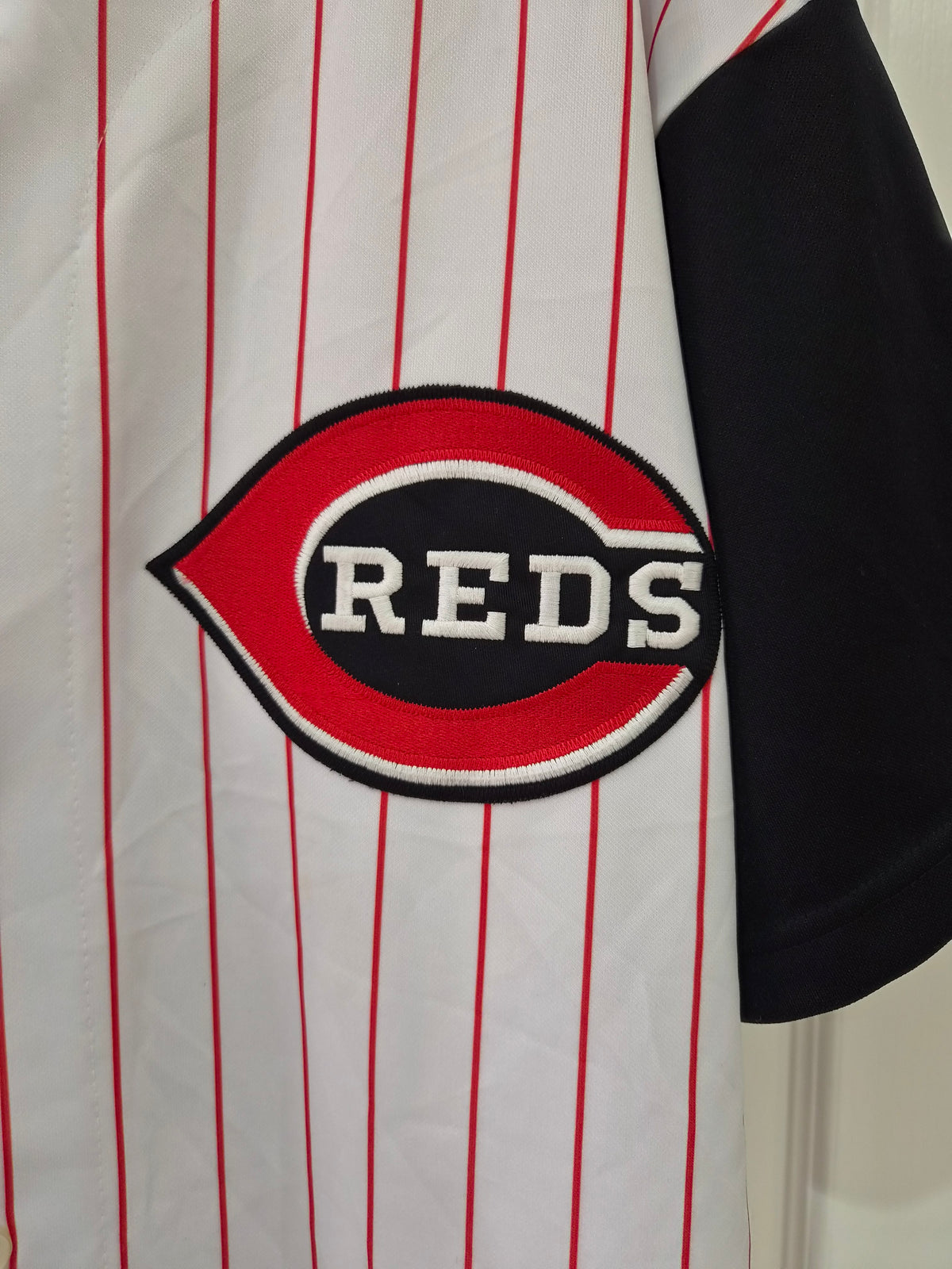 Majestic Cincinnati Reds MLB Baseball Jersey, #30 Griffey, White/Black/Red, XL