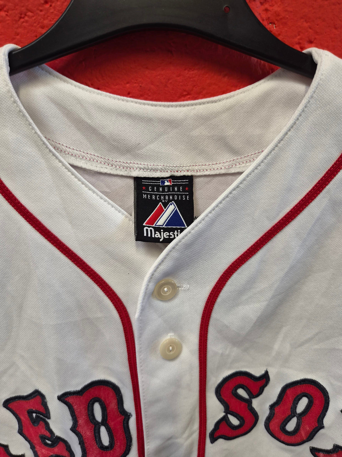Youth Majestic Boston Red Sox Baseball Jersey, #58 Papelbon, White, Size YL