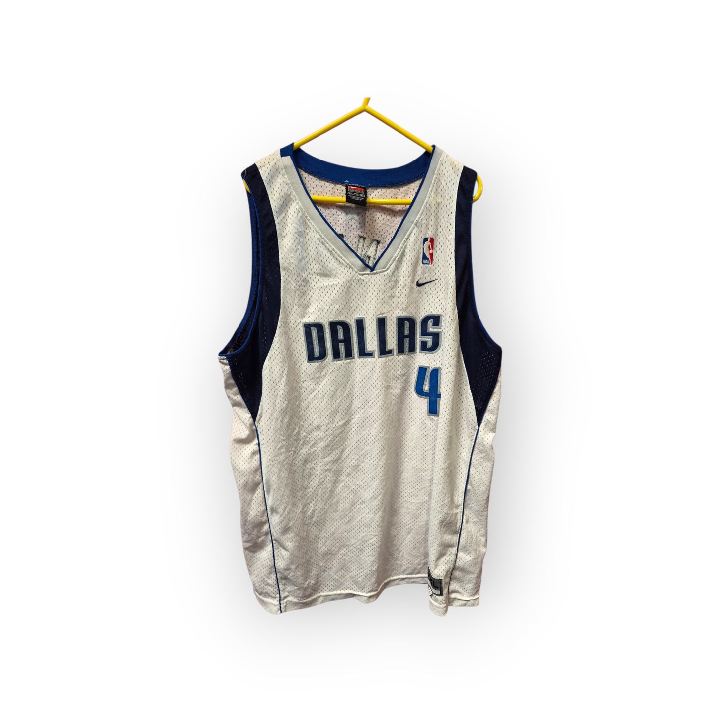 Nike Dallas Mavericks NBA Jersey, #4 Finley, White, Size XXL +2 Length