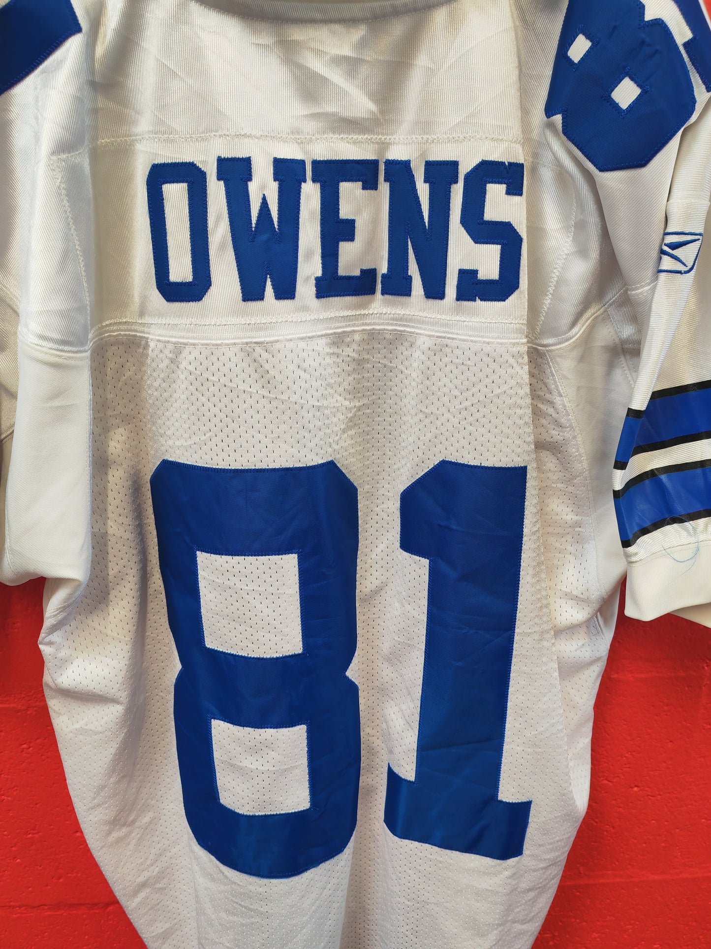 Reebok Dallas Cowboys NFL Jersey, #81 Owens, White/Blue, Size 52 XL/XXL