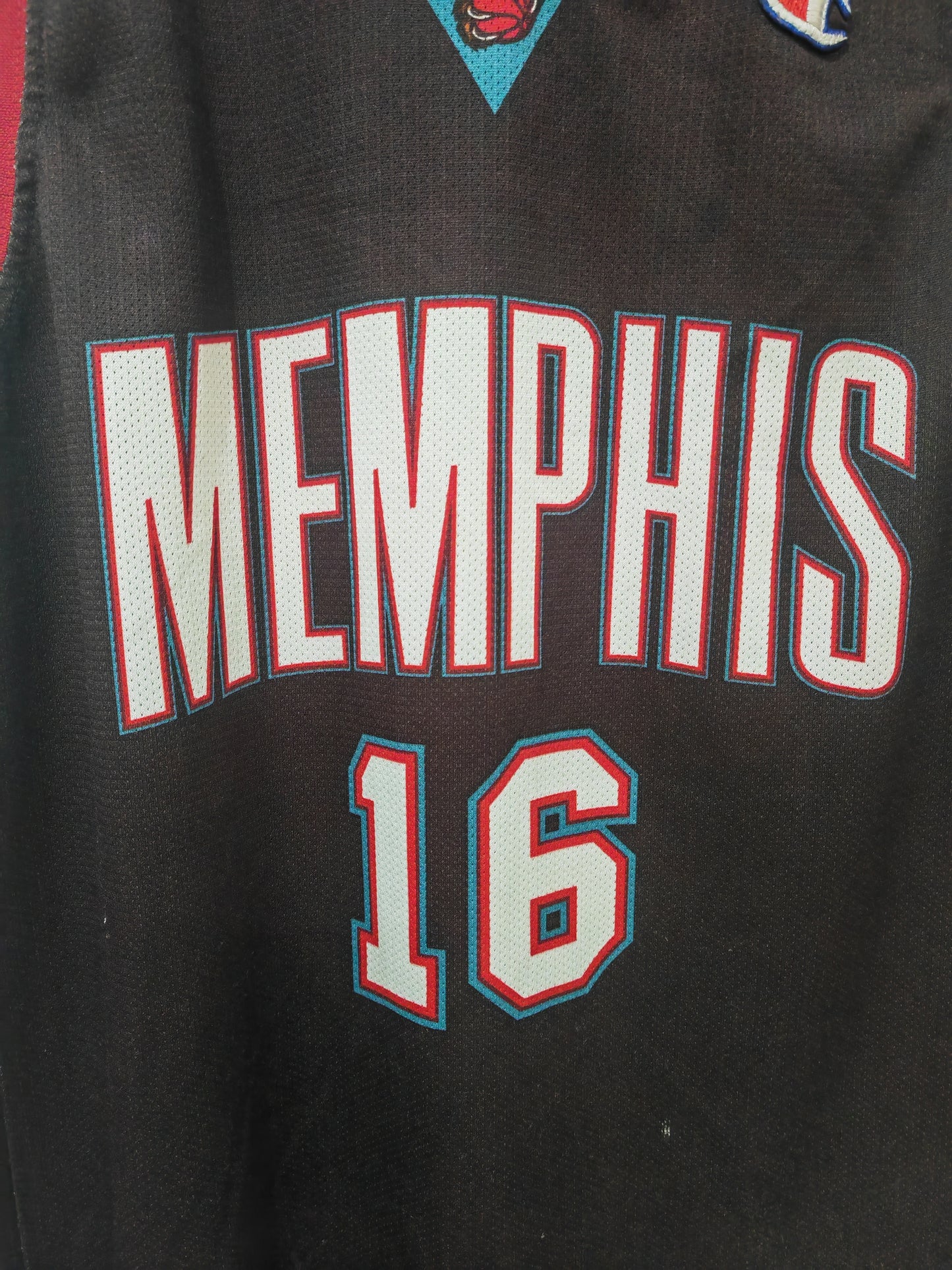 Champion Memphis Grizzlies NBA Jersey, #16 Gasol, Black, Size Large