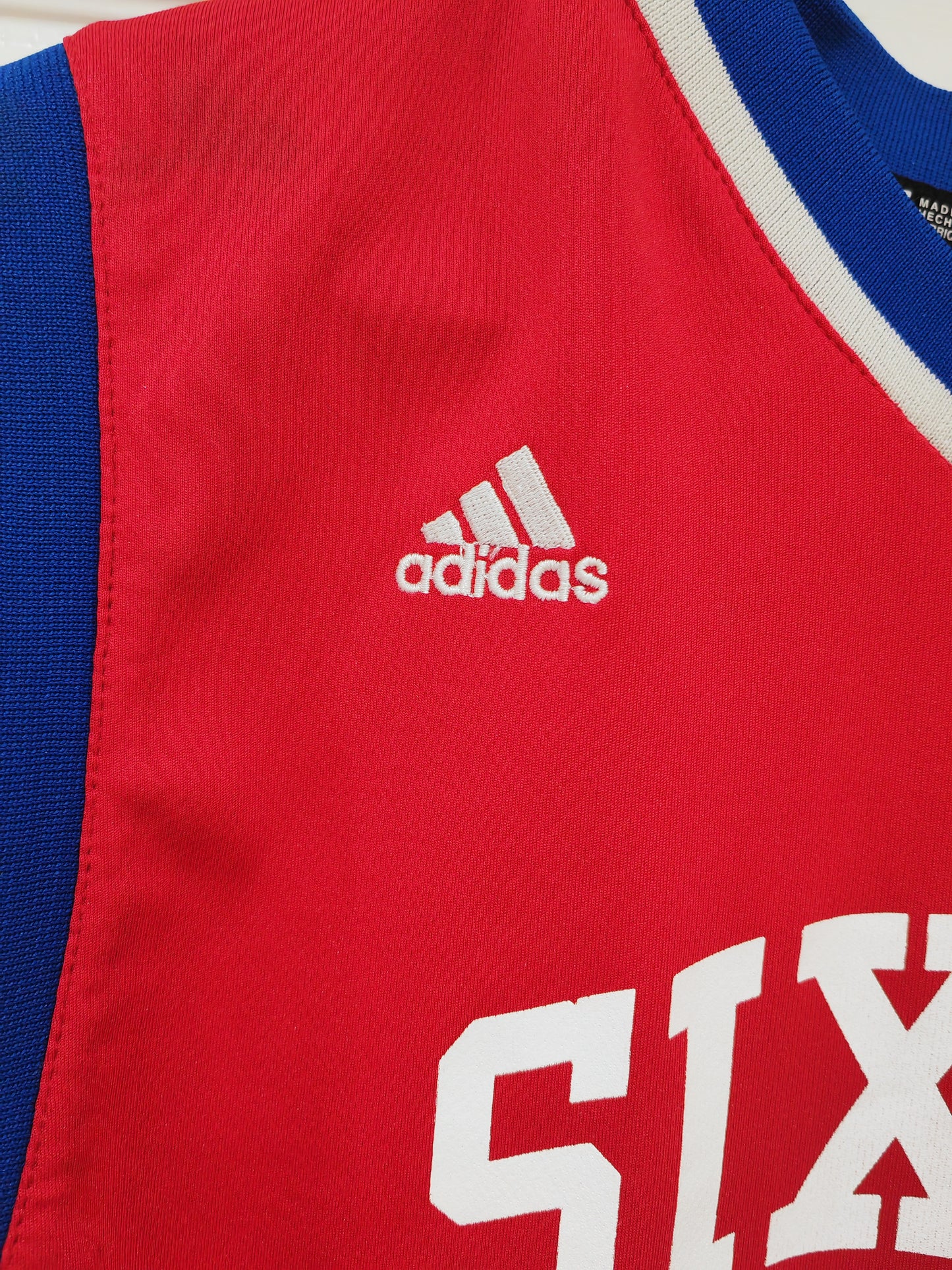 Youth Adidas Philadelphia 76ers NBA Jersey, #42 Brand, Red, Size Youth Large