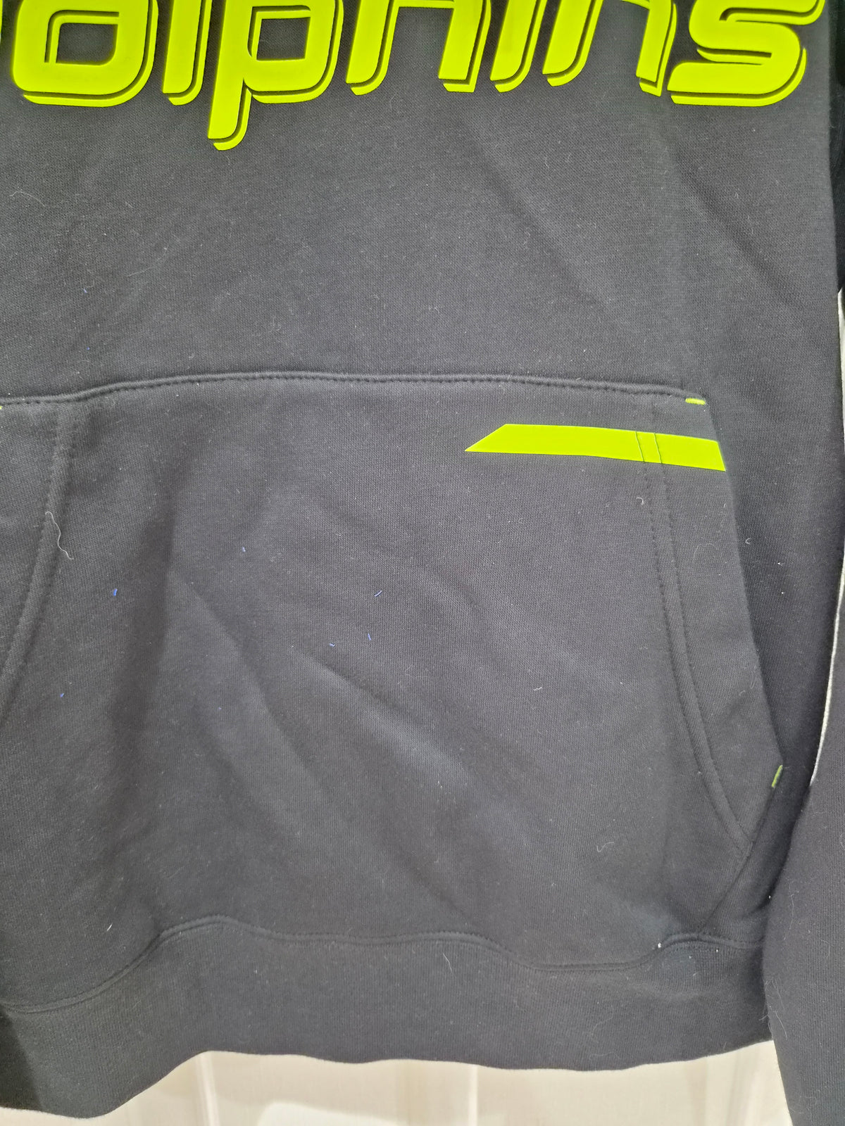 Nike Miami Dolphins NFL Volt Pullover Hoodie, Black/Yellow, Size Small