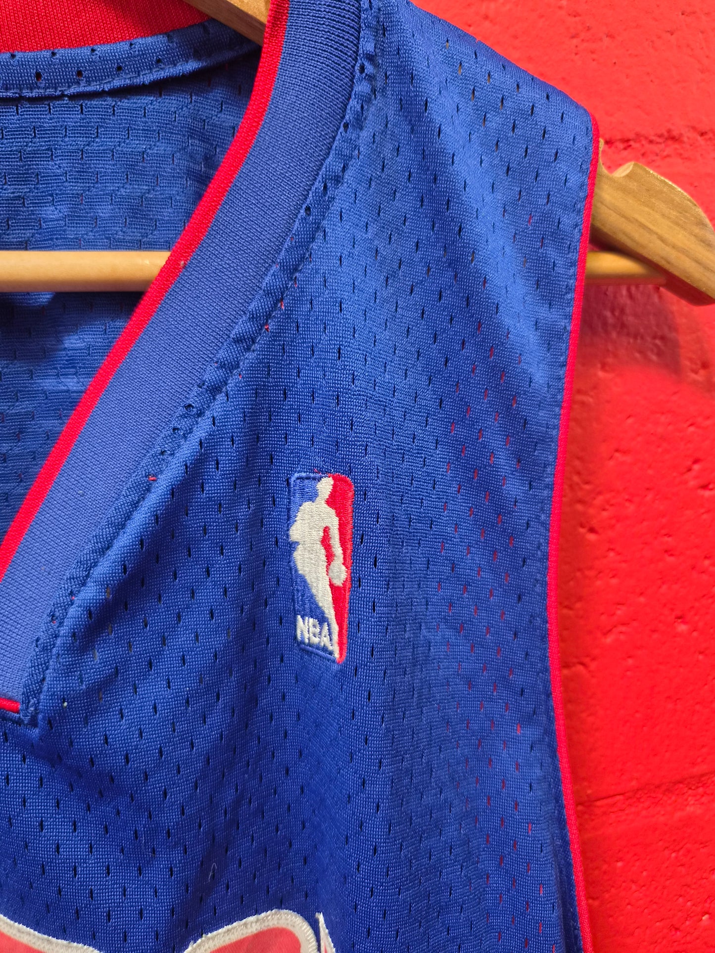 Adidas Detroit Pistons NBA Jersey, #1 Billups, Blue, Size XXL +2 Length