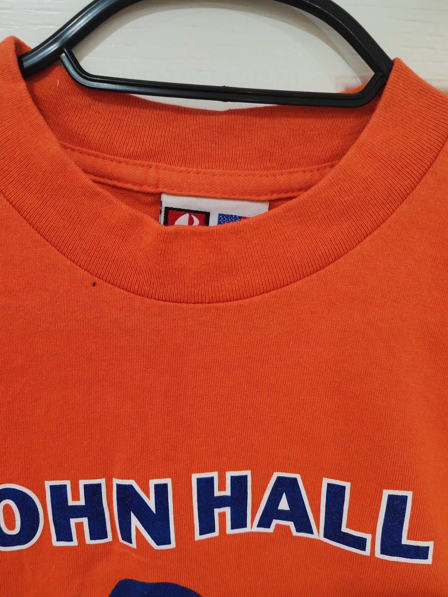 Bayside John Hall Iron Workers Local 63 Shirt Sleeve T Shirt, Orange, Size Small