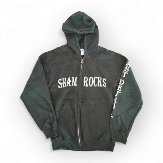 Gildan Shamrocks East Detroit Full Zip Hoodie, Green, Size Small