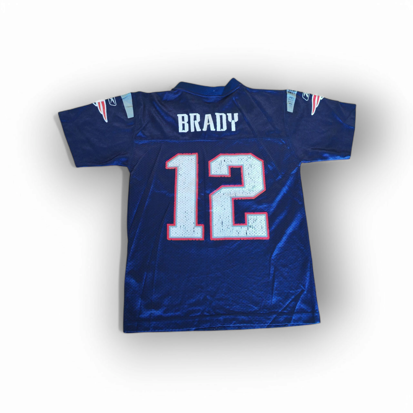 Youth Reebok New England Patriots NFL Jersey, #12 Brady, Navy Blue, Size YM
