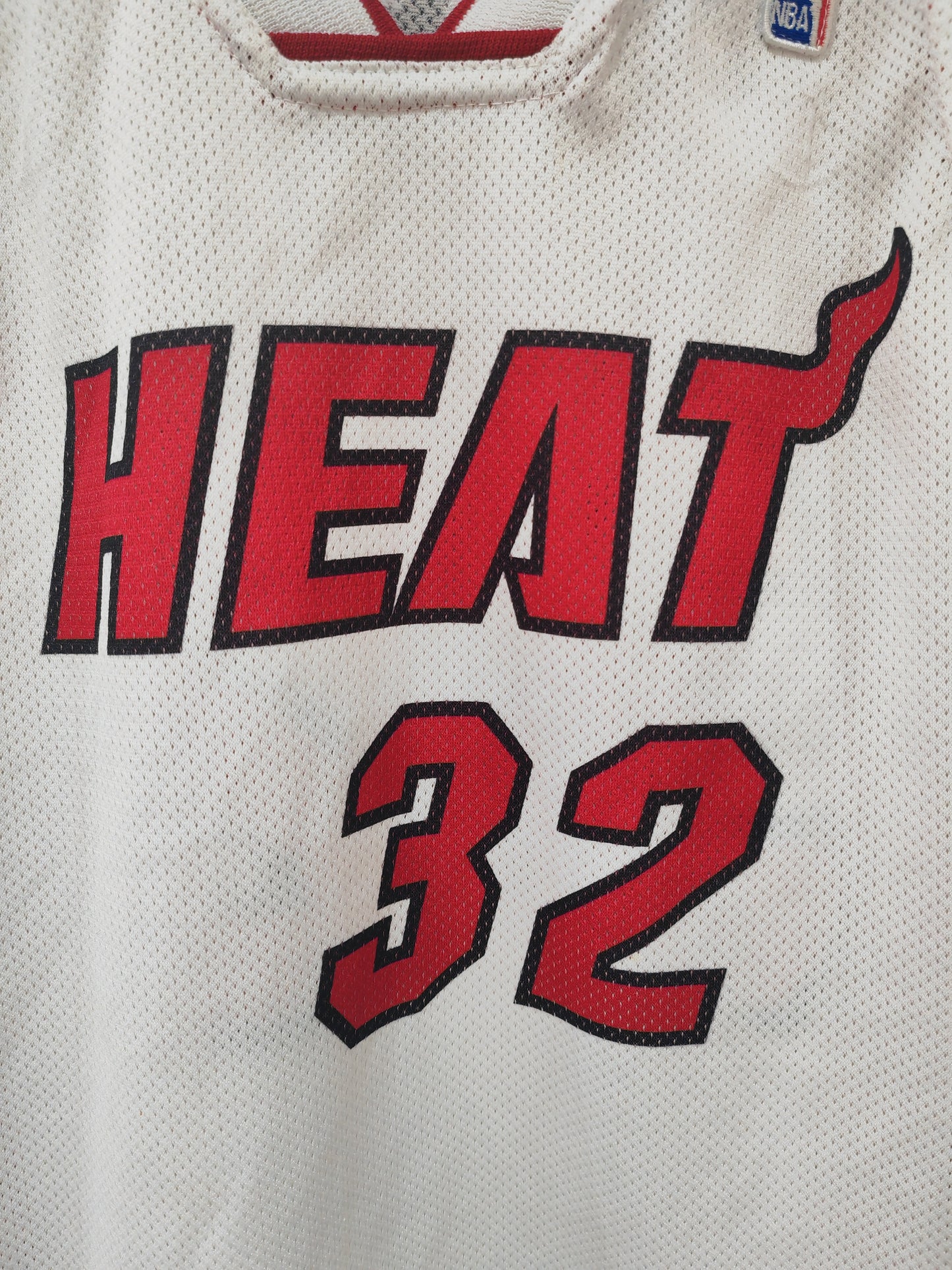 Youth Champion Miami Heat NBA Jersey, #32 O'Neal, White, Size Youth Large