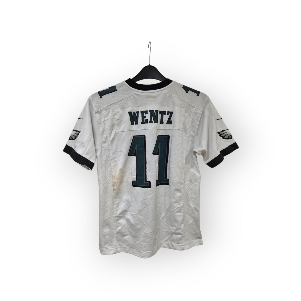 Youth Nike Philadelphia Eagles NFL Jersey, #11 Wentz, White, Size YL