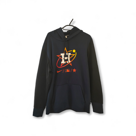 Nike Therma Fit Houston Astros MLB Pullover Hoodie, Navy/Black, Size Medium