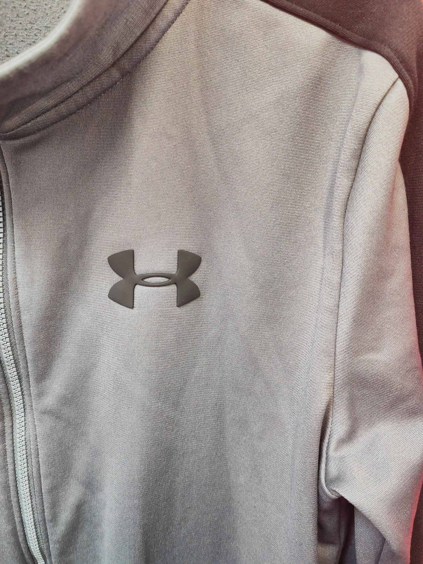 Youth Under Armour Full Zip Track Jacket, Grey, Size Youth XL