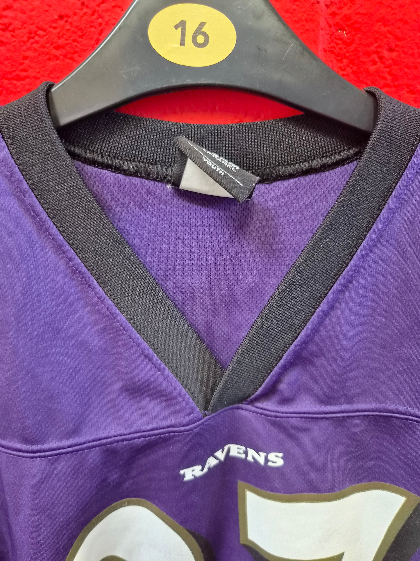 Youth NFL Baltimore Ravens Jersey, #27 Rice, Purple, Size YL