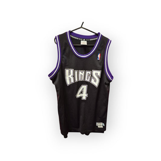 Adidas Hardwood Classics Sacramento Kings NBA Jersey, #4 Webber, Black, Size Medium+2 Length