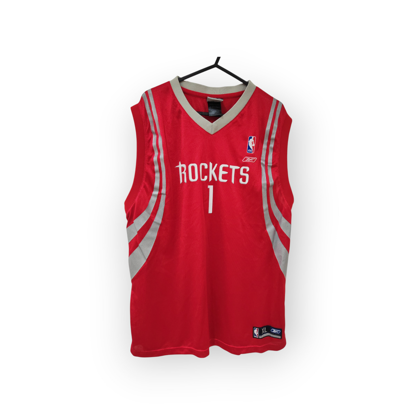Youth Reebok Houston Rockets NBA Jersey, #1 McGrady, Red, Size YXL