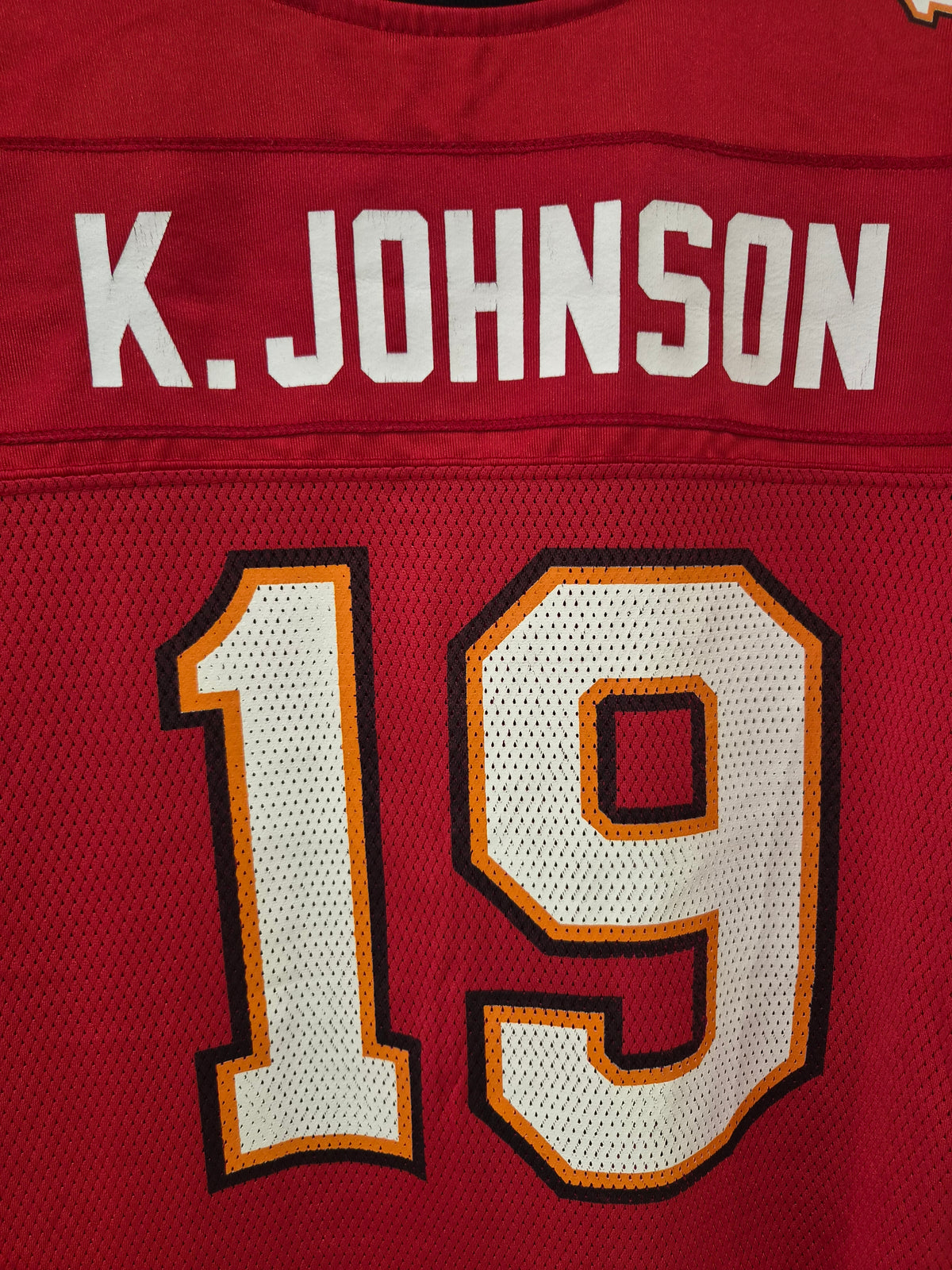 Reebok Tampa Bay Buccaneers NFL Jersey, #19 K.Johnson, Red, Size Large
