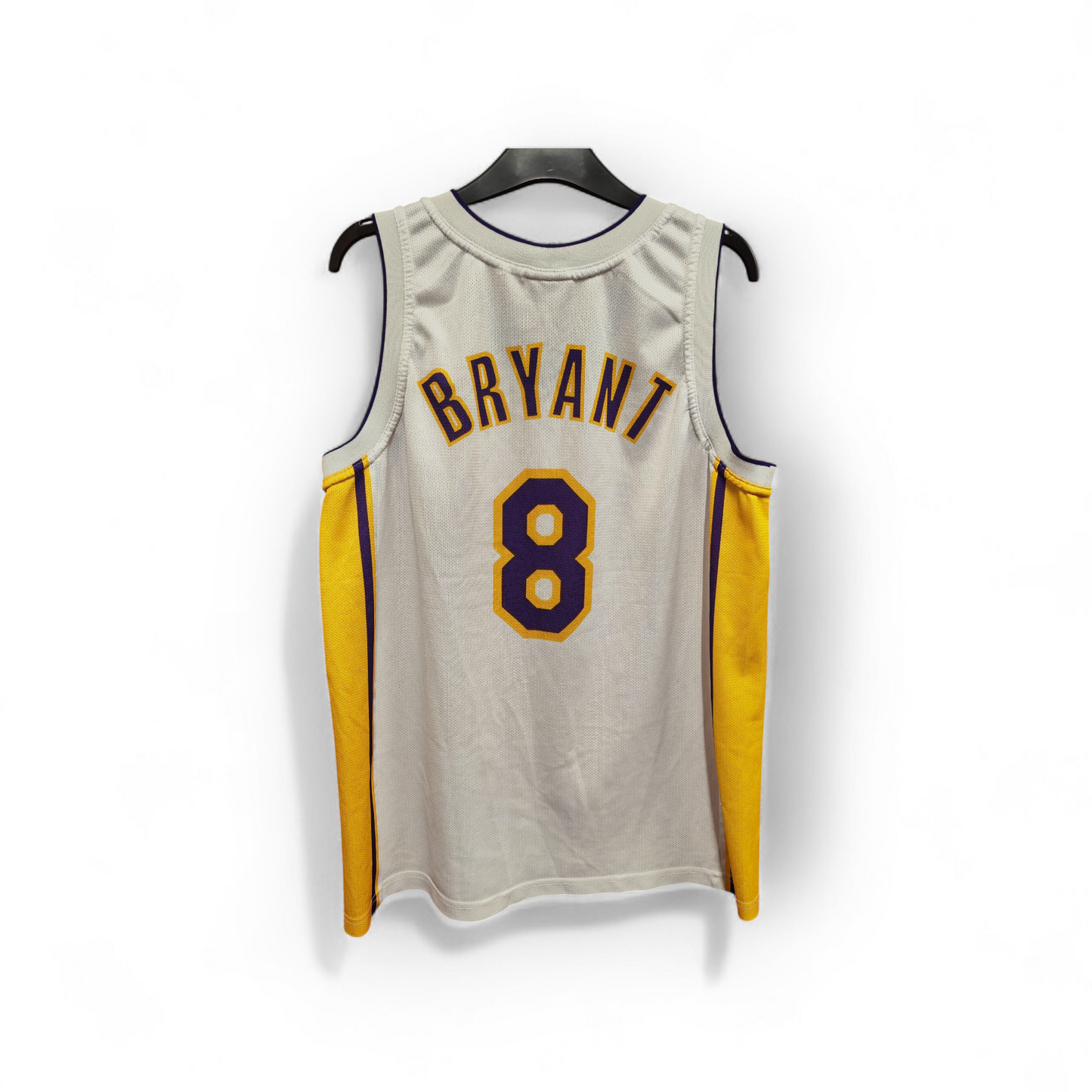 Champion Los Angeles Lakers NBA Jersey, #8 Bryant, White, Size Large