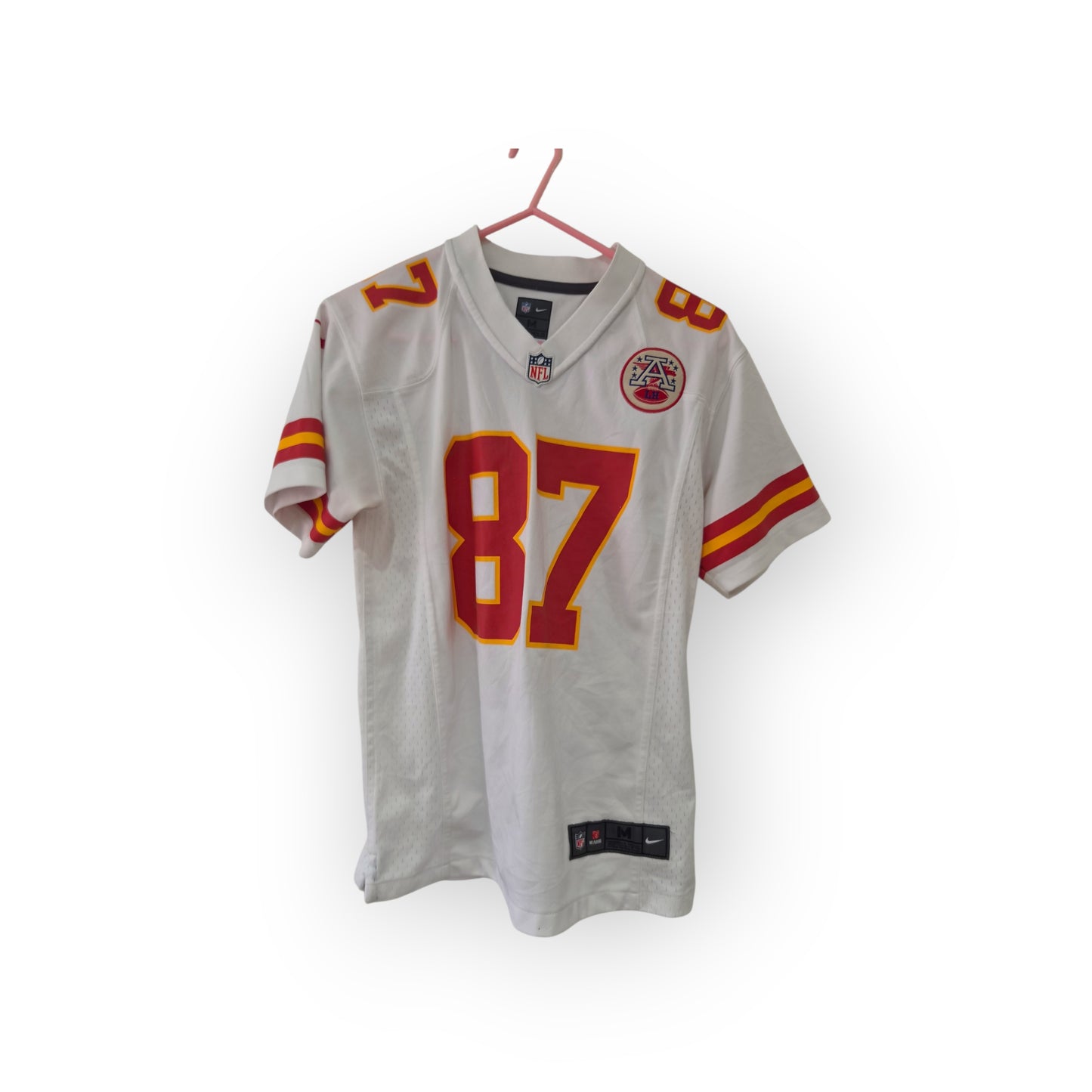 Youth Nike Kansas City Chiefs NFL Jersey, #87 Kelce, White, Size YM