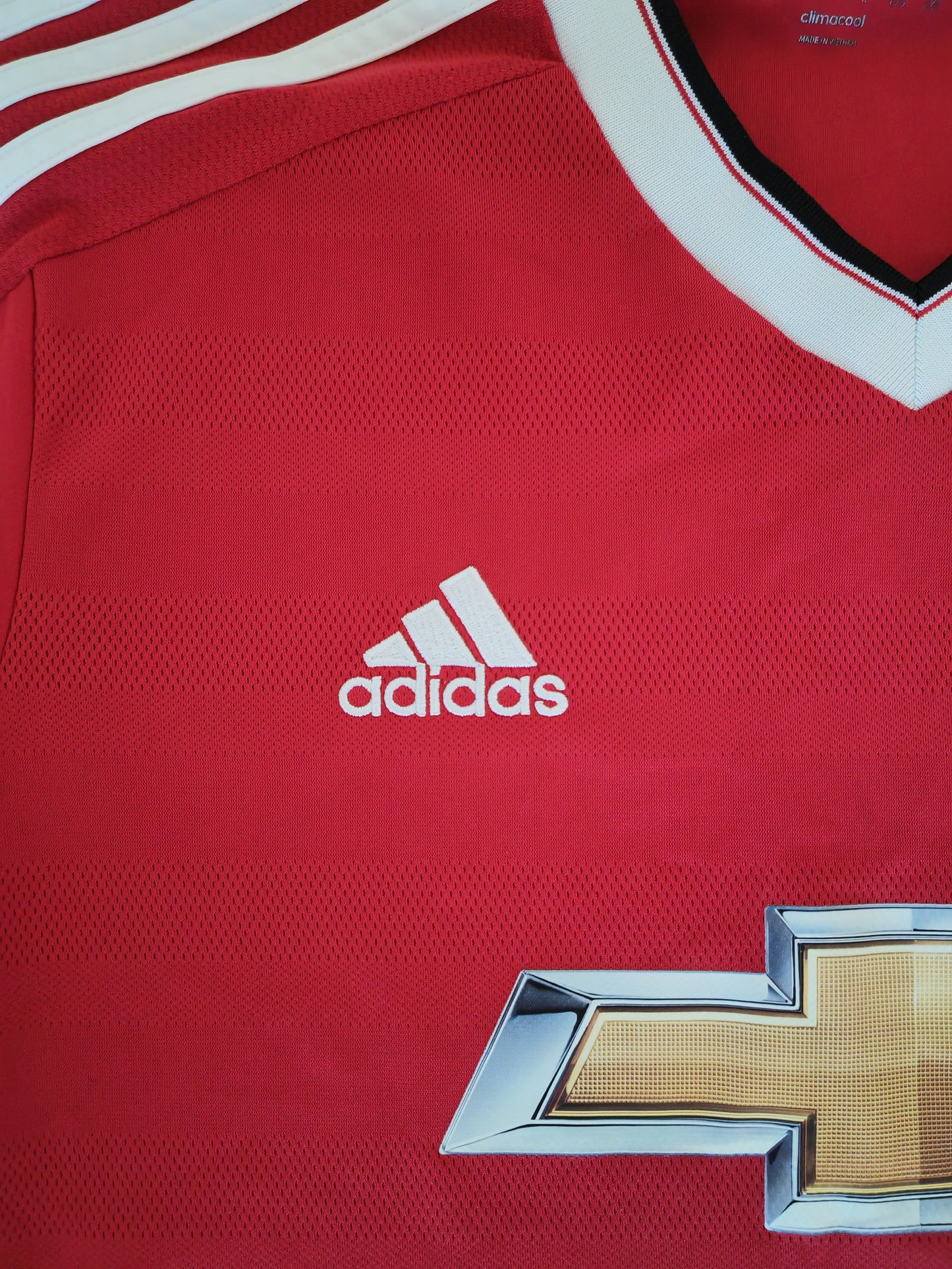 Adidas Manchester United 2015/16 Short Sleeve Home Shirt, Red, Size L