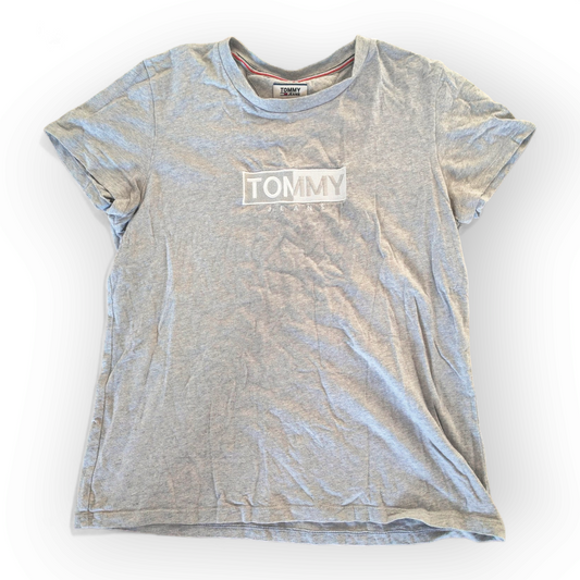 Women's Tommy Jeans T Shirt, Grey, Size Medium