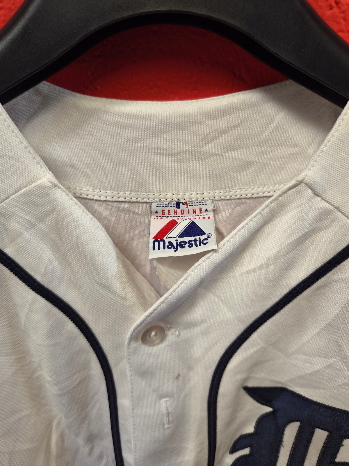 Majestic Detroit Tigers MLB Jersey, White, Size Medium