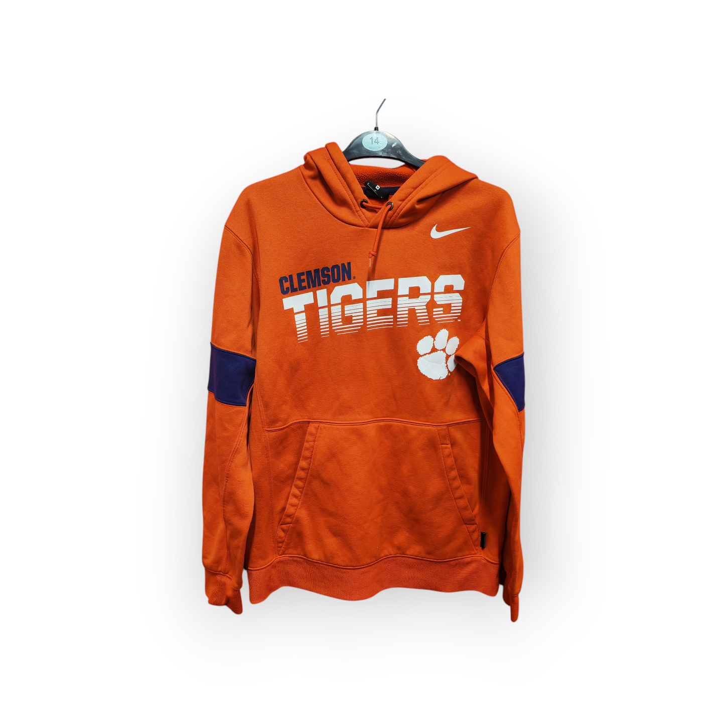 Nike Clemson Tigers NCAA Pullover Hoodie, Orange, Size Medium