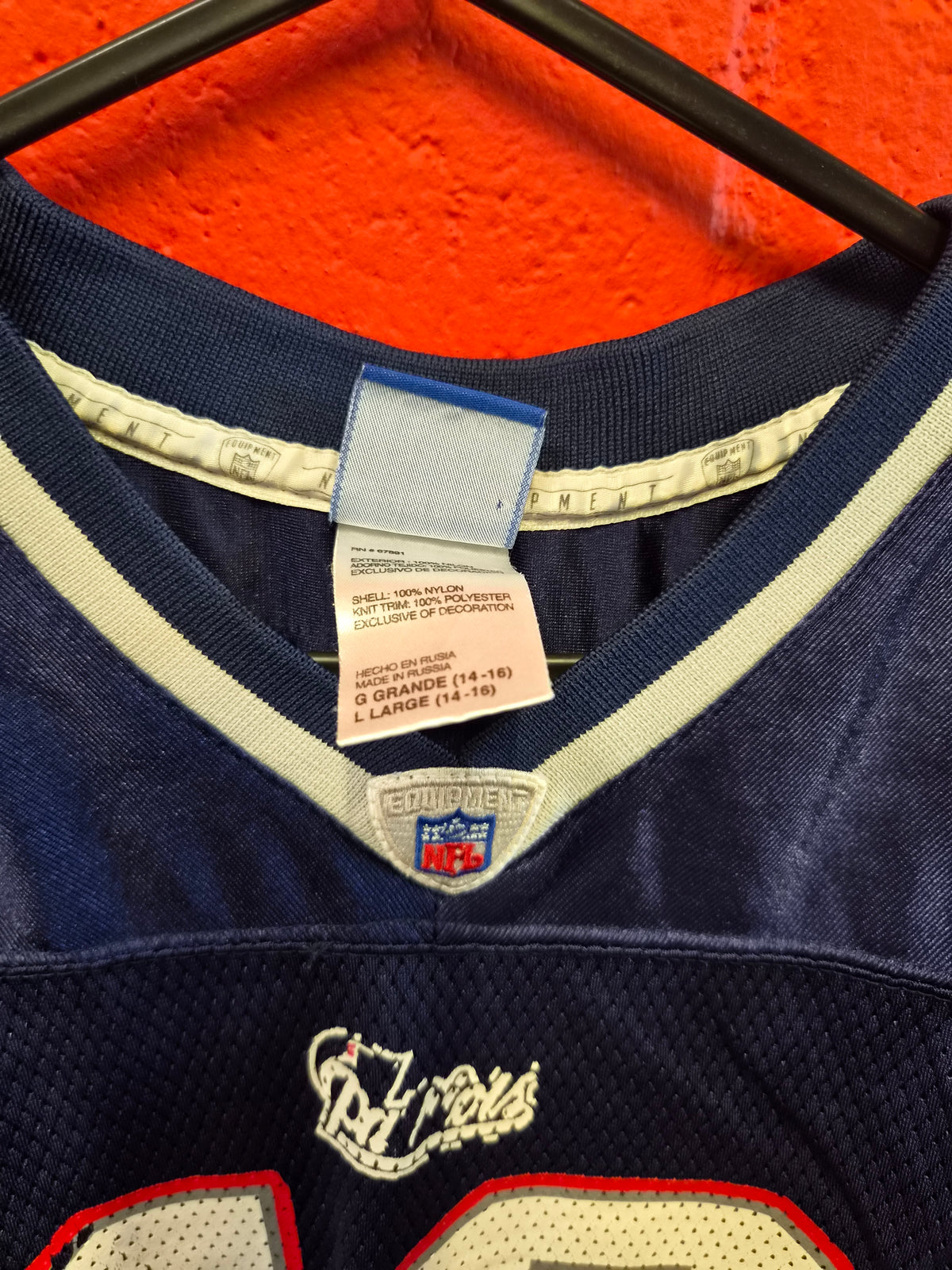 Youth Reebok New England Patriots NFL Jersey, #12 Brady, Navy, Size YL