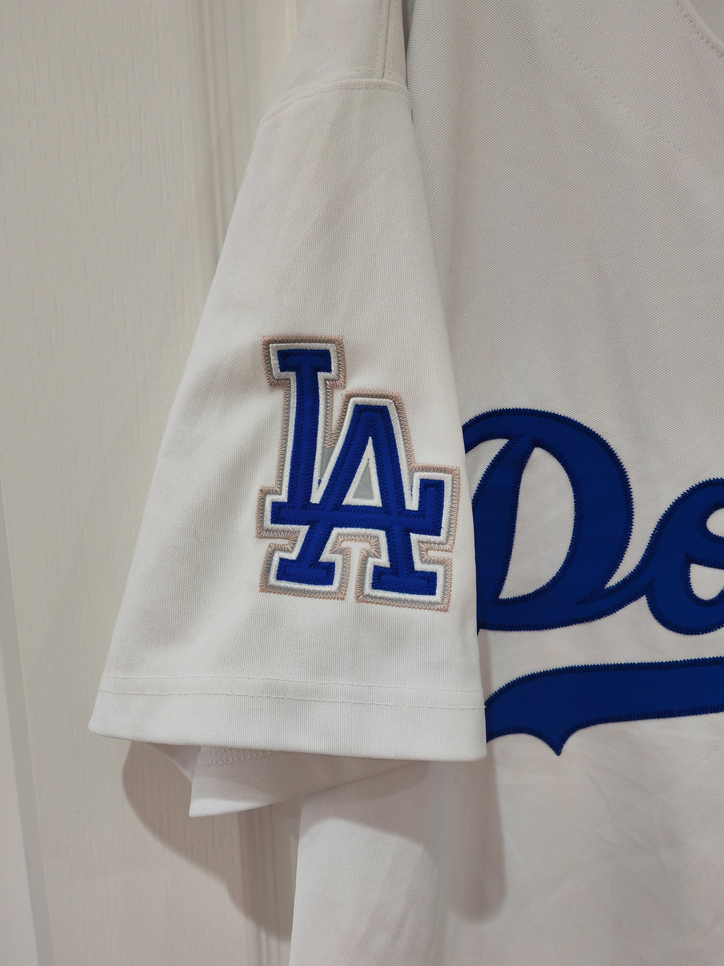 Majestic Los Angeles Dodgers MLB Jersey, White, Size L/XL