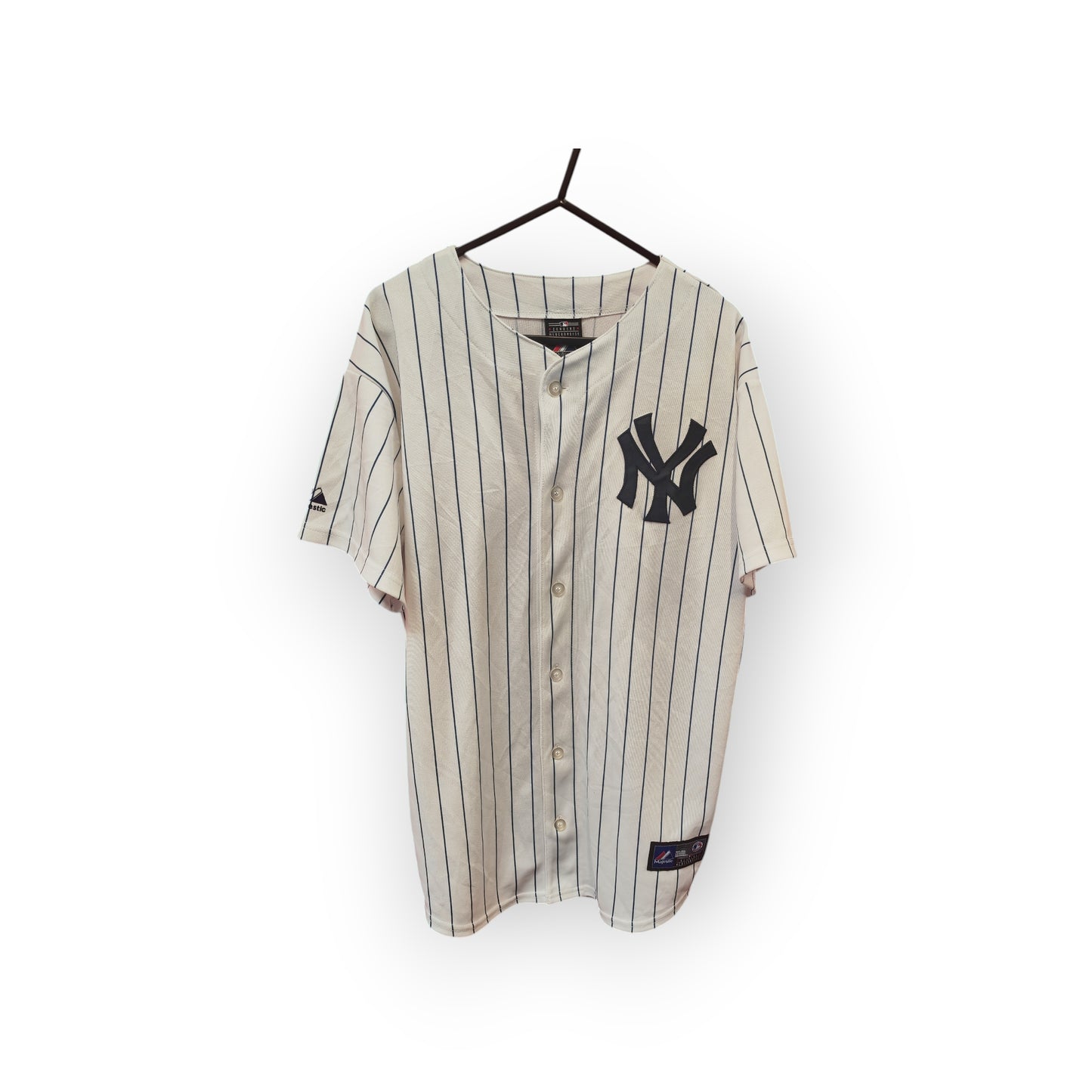 Youth Majestic New York Yankees MLB Jersey, #2 Jeter, White, Size YXL
