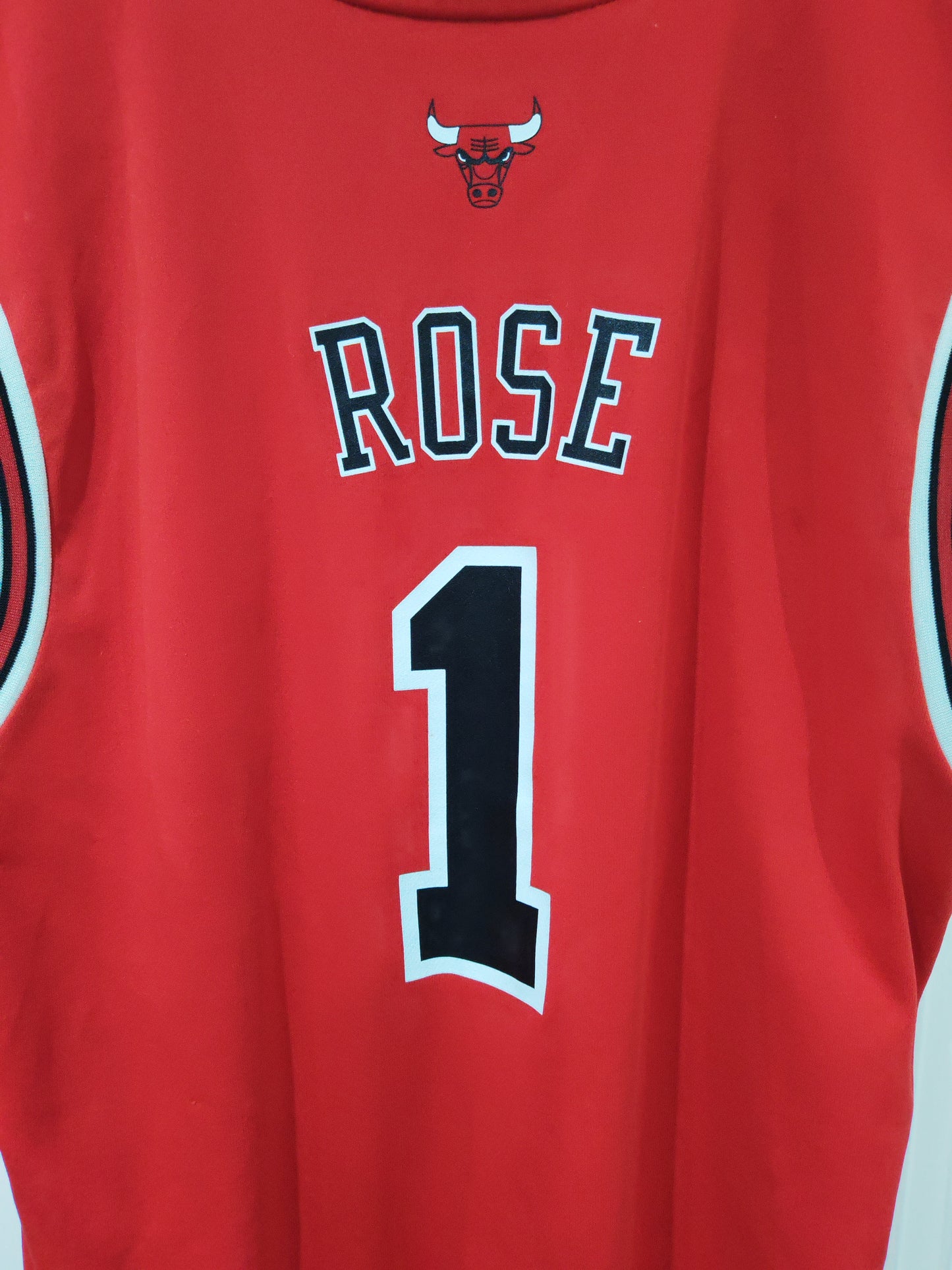 Adidas Chicago Bulls NBA Jersey, #1 Rose, Red, Size Large