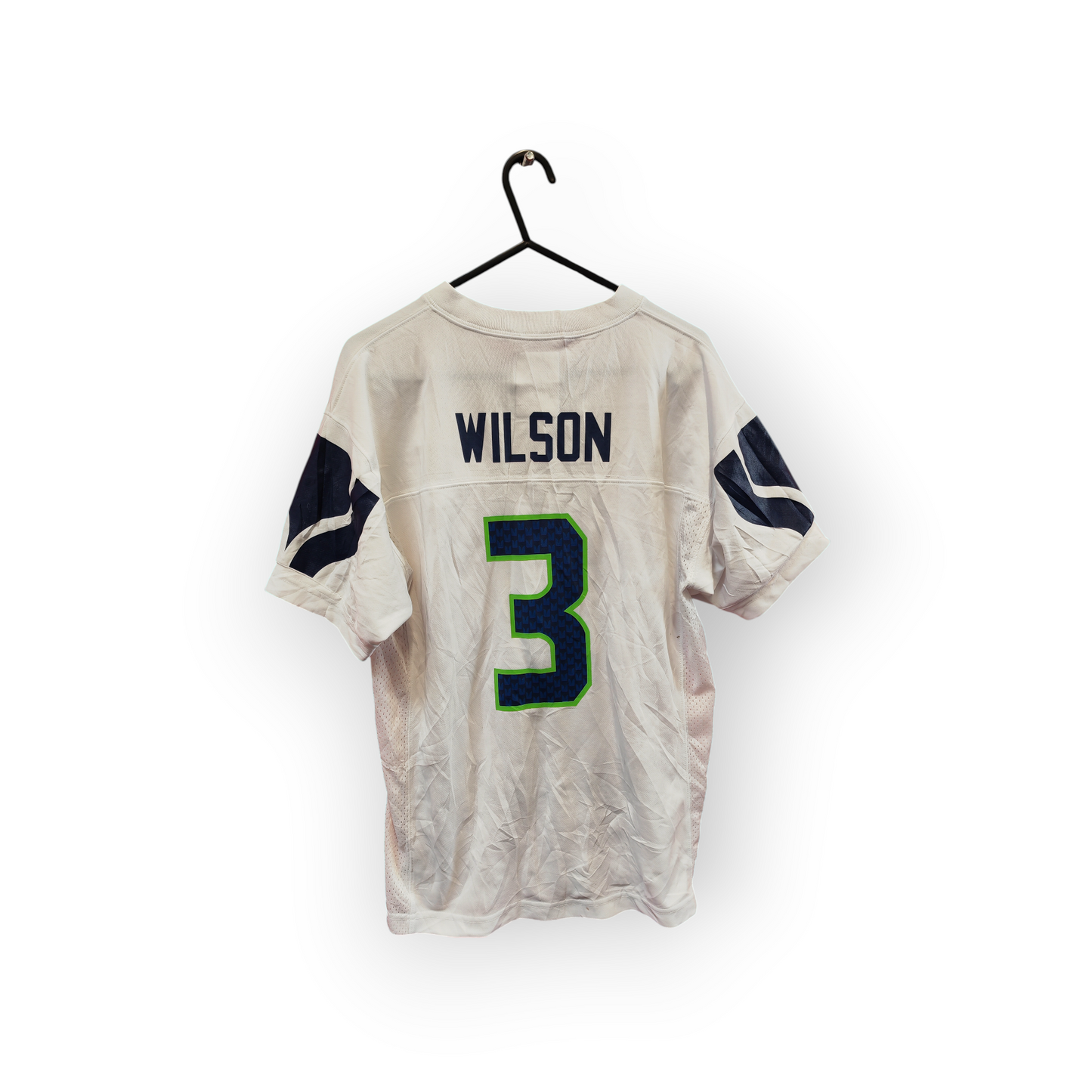 Youth NFL Apparel Seattle Seahawks Jersey, #3 Wilson, White, Size YL
