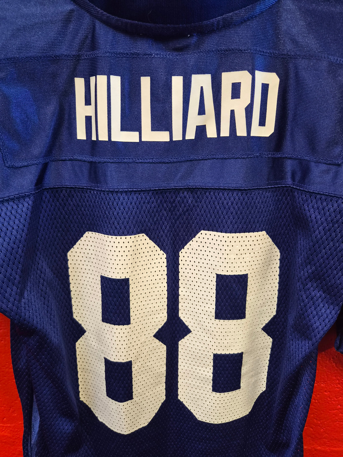 Youth Reebok New York Giants NFL Jersey, #88 Hillard, Blue, Size YL