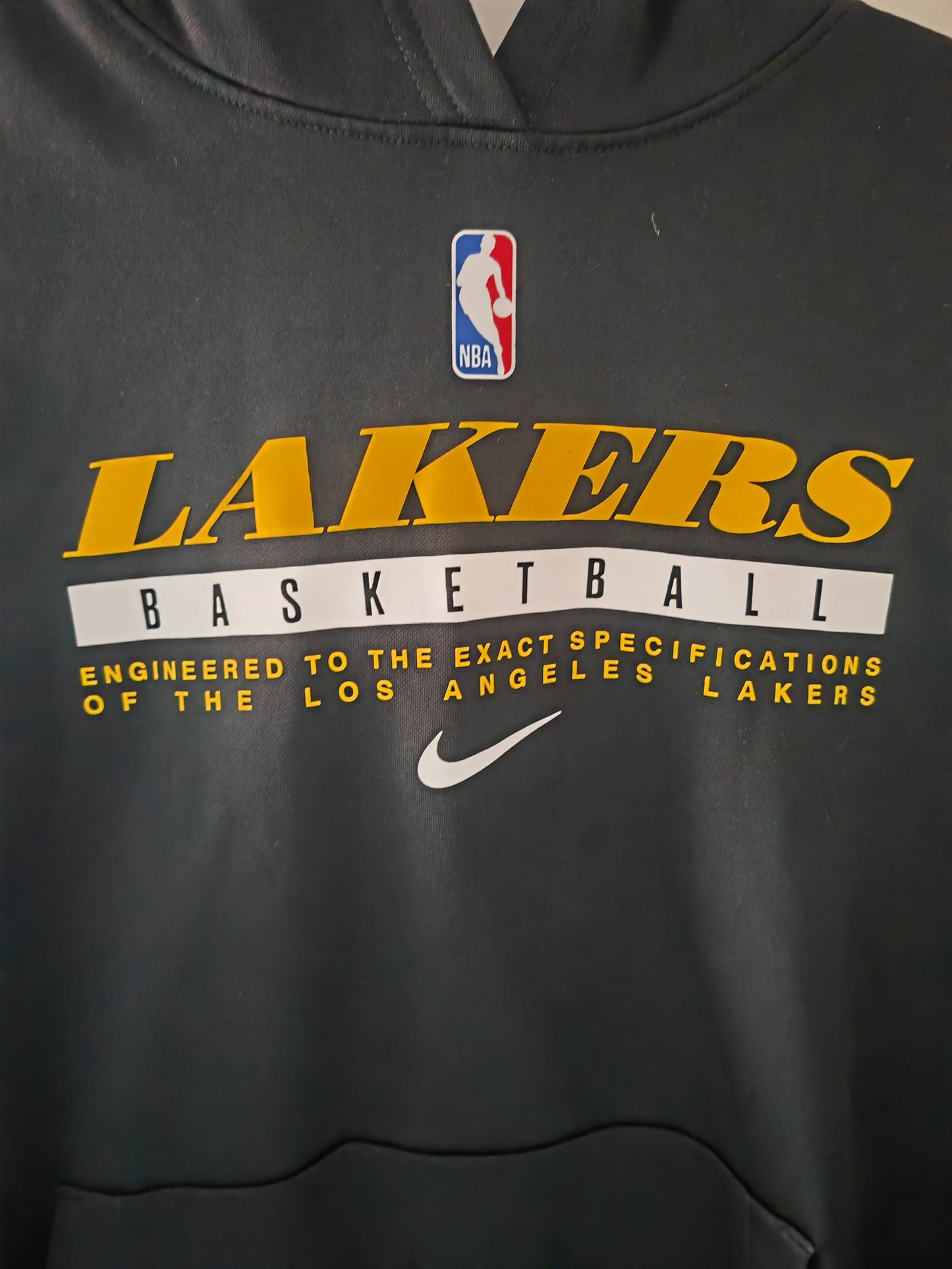 Youth Nike Los Angeles Lakers NBA Pullover Hoodie, Black, Size Youth Large