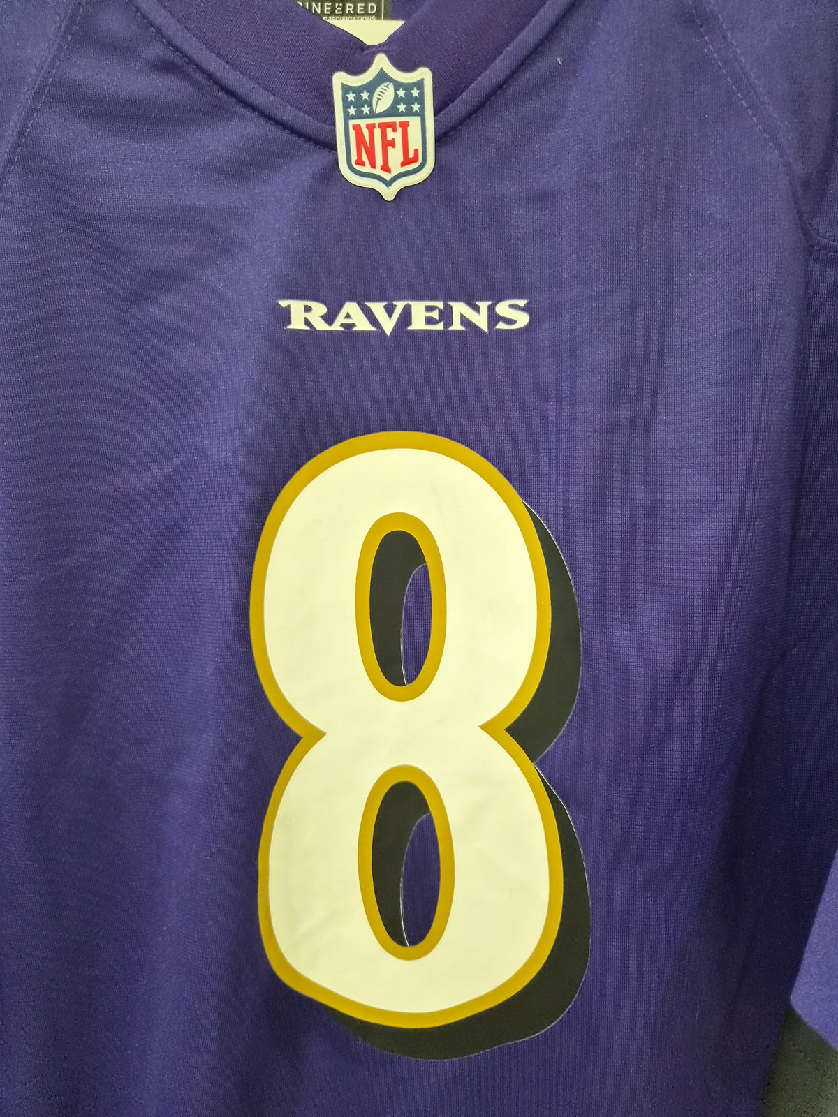 Nike Baltimore Ravens NFL Jersey, #8 Jackson, Purple, Size XXL